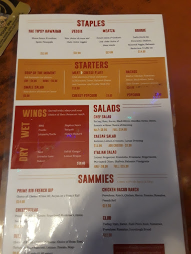 Menu The Tipsy Tomato Bar Kitchen - 8