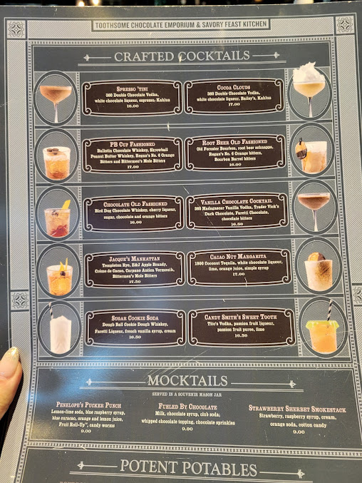Menu The Toothsome Chocolate Emporium Savory Feast Kitchen - 1