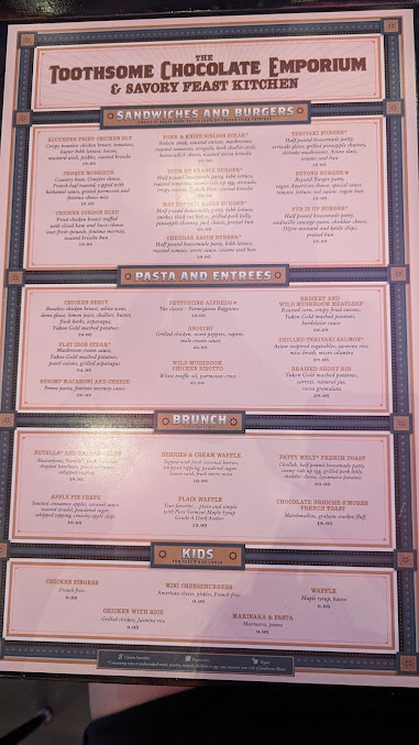 Menu The Toothsome Chocolate Emporium Savory Feast Kitchen - 9