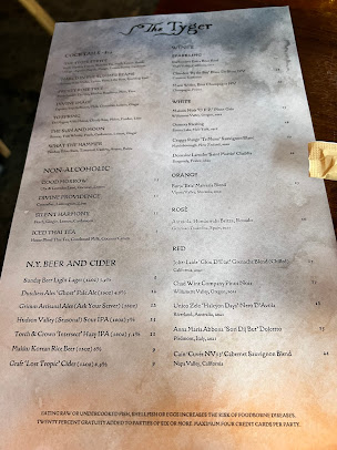 Menu The Tyger - 0
