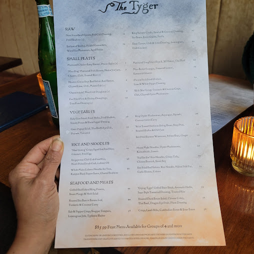 Menu The Tyger - 3