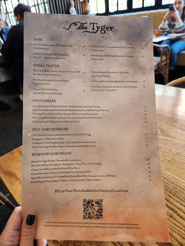 Menu The Tyger - 5