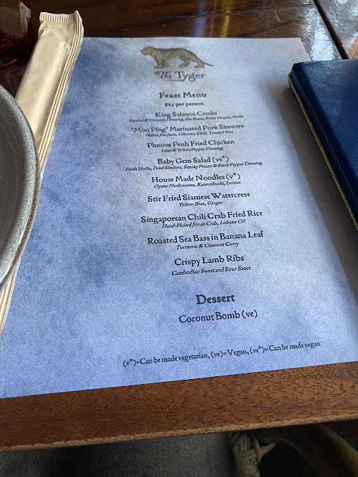Menu The Tyger - 6