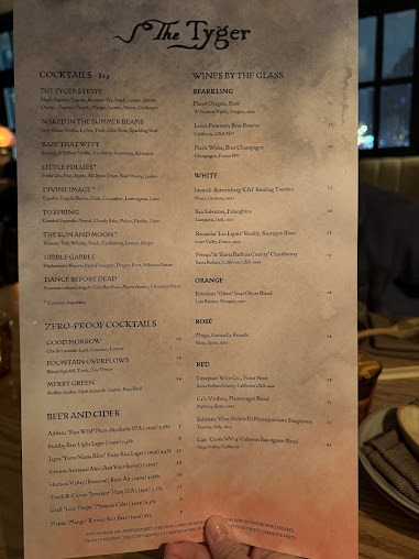 Menu The Tyger - 7