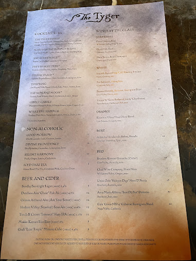 Menu The Tyger - 8