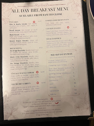 Menu The Vintage Secret Garden - 0