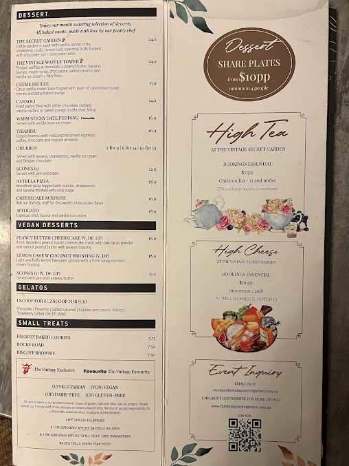 Menu The Vintage Secret Garden - 8