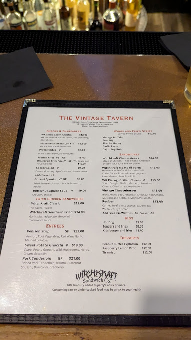 Menu The Vintage Tavern - 2