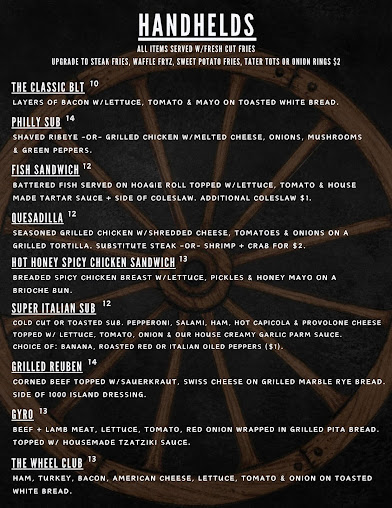 Menu The Wagon Wheel Bar And Grill - 4