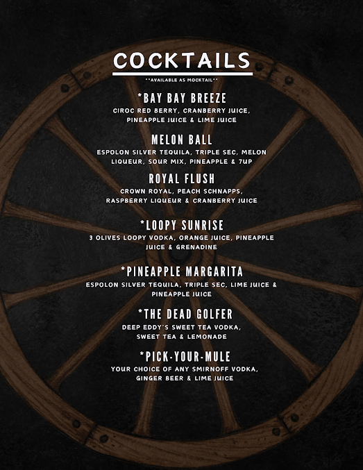 Menu The Wagon Wheel Bar And Grill - 7