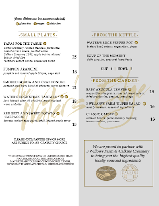 Menu The Water's Edge Restaurant - 3
