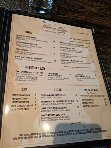 Menu The Water's Edge Restaurant - 9