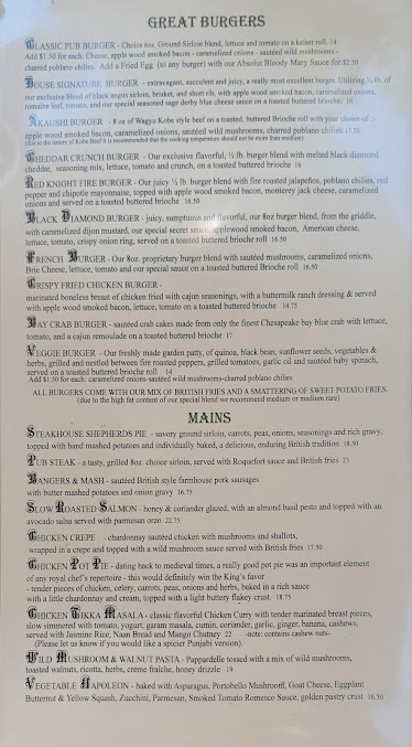 Menu The White Horse New Preston - 9