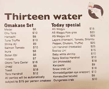 Menu Thirteen Water - 4
