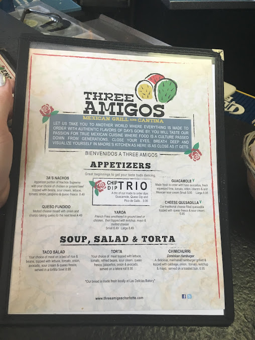 Menu Three Amigos Mexican Grill Cantina - 6