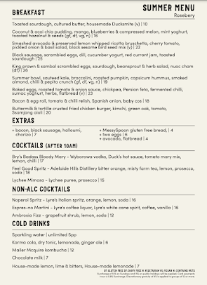 Menu Three Blue Ducks - 0