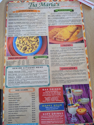 Menu Tia Maria's - 2