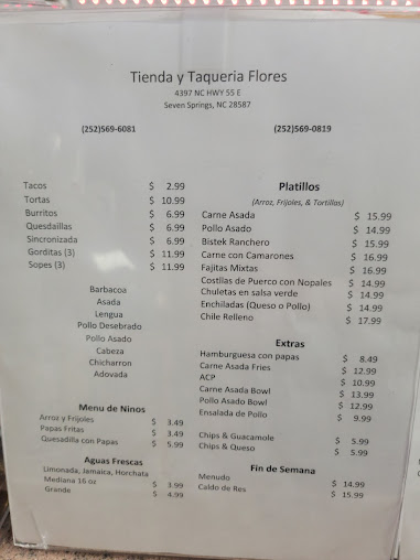 Menu Tienda Y Taqueria Flores - 7