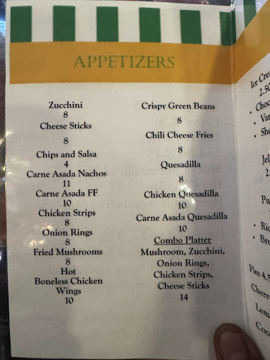Menu Tinys Family Restaurant And Lounge - 6