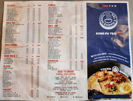 Menu Token Ramen Kung Fu Tea Wesley Chapel - 6