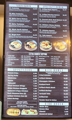 Menu Token Ramen Kung Fu Tea Wesley Chapel - 8