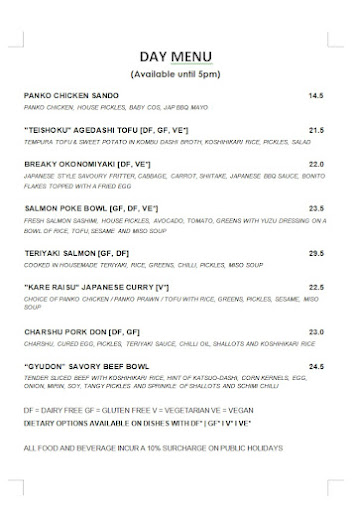 Menu Tokyo Canteen - 1