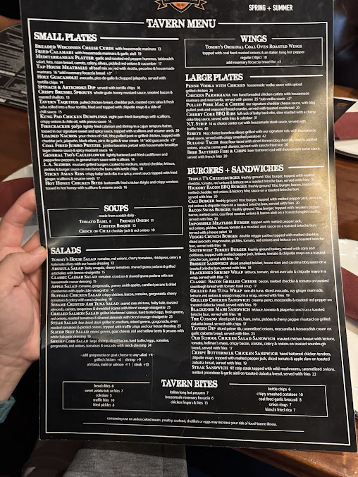 Menu Tommys Tavern + Tap - 5