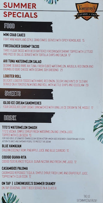 Menu Tommys Tavern + Tap - 8