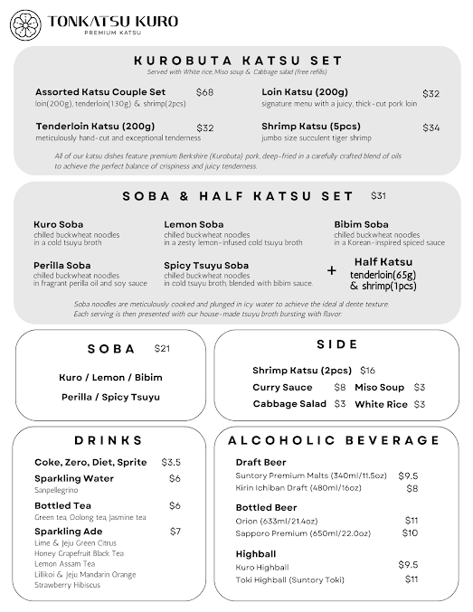 Menu Tonkatsu Kuro - 0