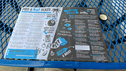 Menu Tony Boloney's - Atlantic City - 1