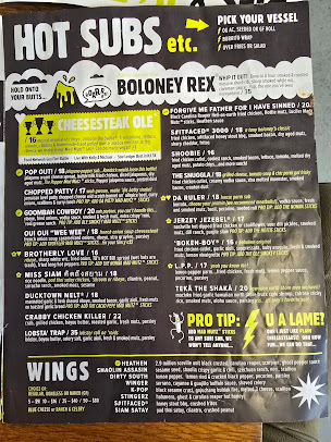 Menu Tony Boloney's - Atlantic City - 3