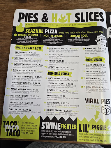 Menu Tony Boloney's - Atlantic City - 8