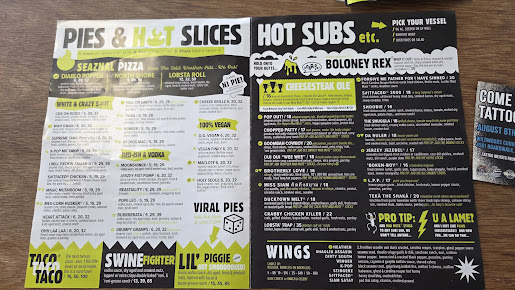 Menu Tony Boloney's - Atlantic City - 9