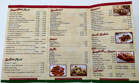 Menu Tony's Pizzeria Corporation - 1