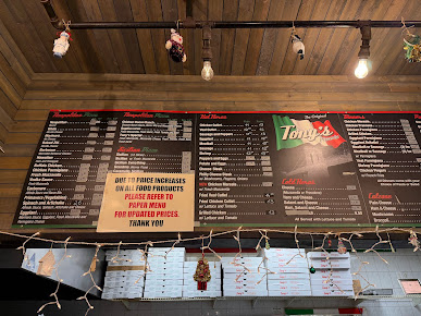 Menu Tony's Pizzeria Corporation - 4