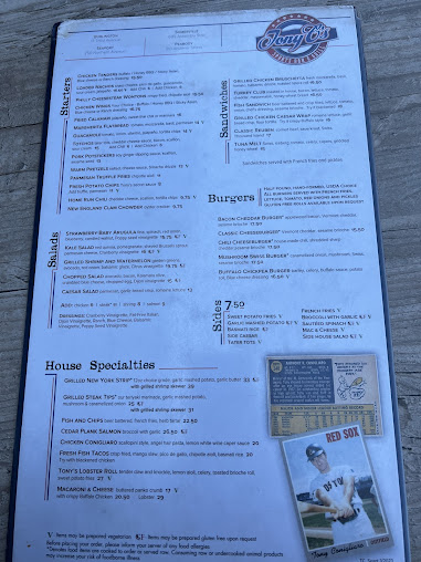 Menu Tonys Sports Bar And Grill - 3