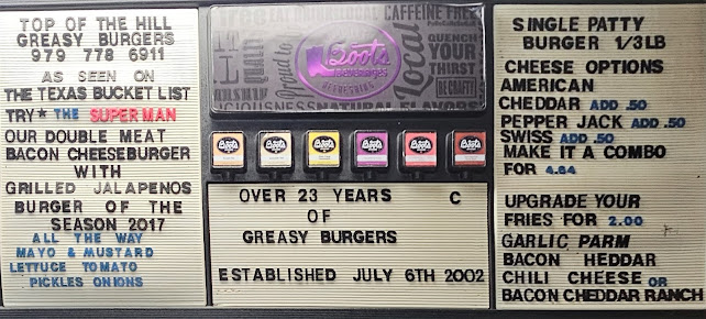 Menu Top Of The Hill Greasy Burgers - 1