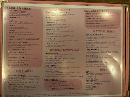Menu Toro Loco - 1