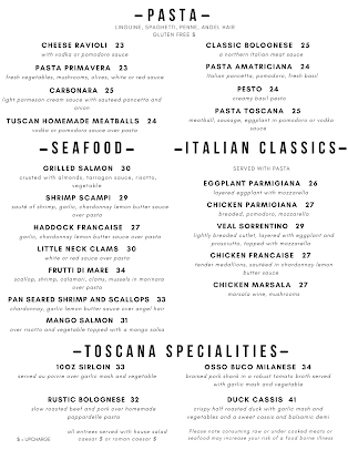 Menu Toscana Northern Italian Grill - 2