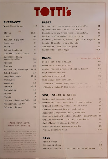 Menu Totti's Rozelle - 0