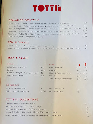 Menu Totti's Rozelle - 2