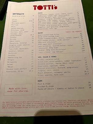 Menu Totti's Rozelle - 3