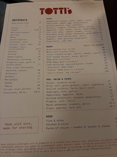 Menu Totti's Rozelle - 9