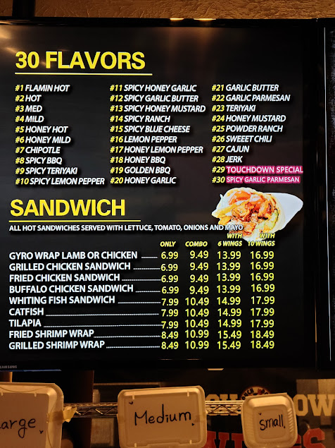 Menu Touchdown Wings - 1