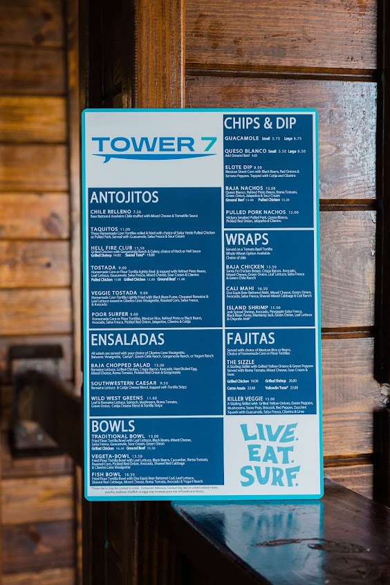 Menu Tower 7 Baja Mexican Grill - 0