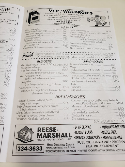 Menu Trackside Dining - 1