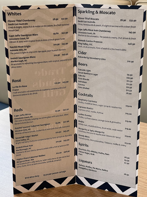 Menu Tradewinds - 4