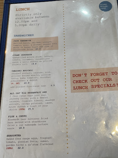 Menu Tradewinds - 5