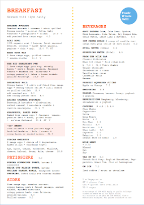 Menu Tradewinds - 6