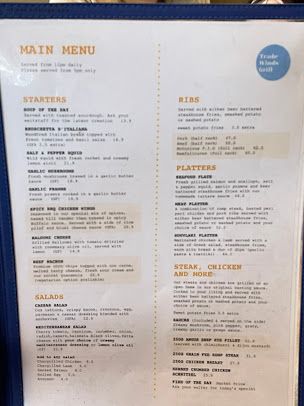 Menu Tradewinds - 8